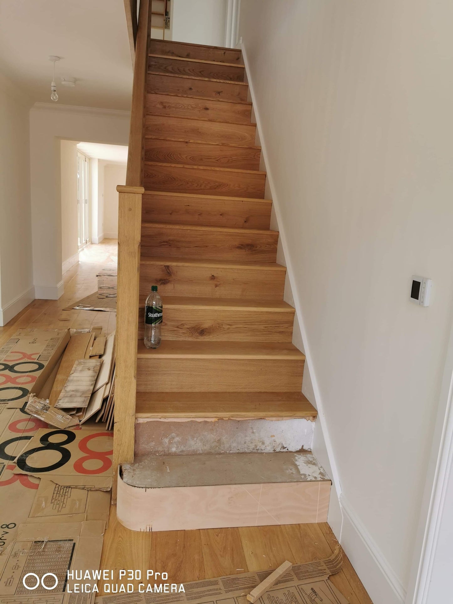 Solid Oak Stair Tread &  Engineering Riser Cladding Kit